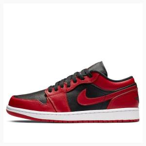 Nike Retro Low Spor Ayakkabı Air Jordan 1 Erkek Kırmızı Siyah | JD-523QO