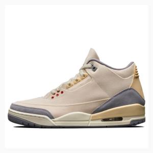 Nike Retro Muslin Basketbol Ayakkabısı Air Jordan 3 Erkek Bej Rengi | JD-071NA