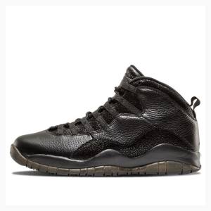 Nike Retro OVO Basketbol Ayakkabısı Air Jordan 10 Erkek Siyah | JD-458LU