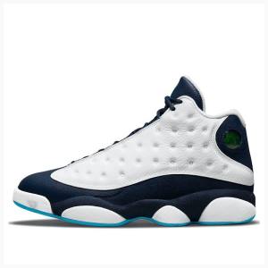 Nike Retro Obsidian powder Basketbol Ayakkabısı Air Jordan 13 Erkek Beyaz Mavi | JD-528NP