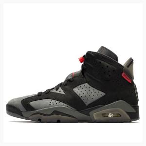 Nike Retro PSG Iron Infrared Basketbol Ayakkabısı Air Jordan 6 Erkek Gri Siyah | JD-875BR