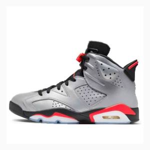 Nike Retro Reflective Infrared Basketbol Ayakkabısı Air Jordan 6 Erkek Gümüş Siyah Kırmızı | JD-716FN