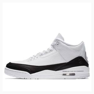 Nike Retro SP Fragment Basketbol Ayakkabısı Air Jordan 3 Erkek Beyaz Siyah | JD-453LS