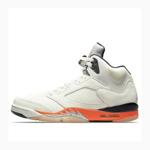 Nike Retro Shattered Backboard Basketbol Ayakkabısı Air Jordan 5 Erkek Beyaz Turuncu | JD-876GP