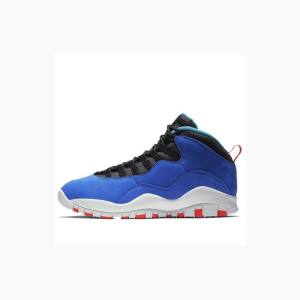 Nike Retro Tinker Basketbol Ayakkabısı Air Jordan 10 Erkek Mavi Beyaz | JD-576TM