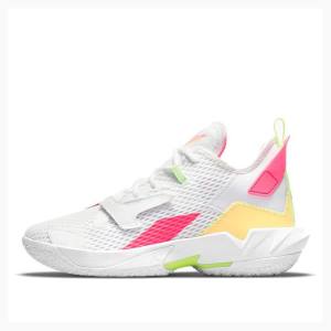 Nike Why Not Zer0.4 PF 4 Basketbol Ayakkabısı Air Jordan Erkek Beyaz Pembe Bej Rengi | JD-138GR