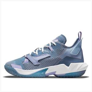 Nike Why Not Zer0.4 PF 4 Basketbol Ayakkabısı Air Jordan Erkek Mavi Beyaz | JD-427NM