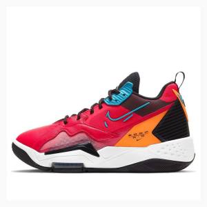 Nike Zoom 92 Basketbol Ayakkabısı Air Jordan Kadın Siyah Kırmızı Turuncu | JD-013KP