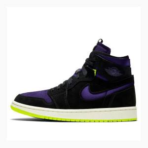 Nike Zoom Air CMFT Halloween Spor Ayakkabı Air Jordan 1 Kadın Mor Siyah Yeşil | JD-198LG