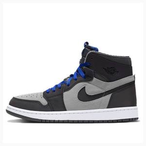 Nike Zoom Air CMFT LPL x Air Jordan Basketbol Ayakkabısı Air Jordan 1 Erkek Gri Siyah Mavi | JD-798UI