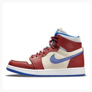 Nike Zoom Air CMFT Team Basketbol Ayakkabısı Air Jordan 1 Kadın Kırmızı Mavi | JD-798RP