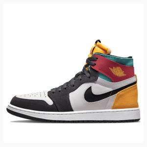 Nike Zoom CMFT Red Aqua Gold Basketbol Ayakkabısı Air Jordan 1 Erkek Renkli | JD-301FC