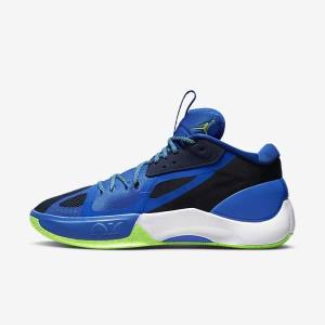 Nike Zoom Separate Air Jordan Erkek Lacivert Mavi Beyaz Yeşil | NK875ZXB