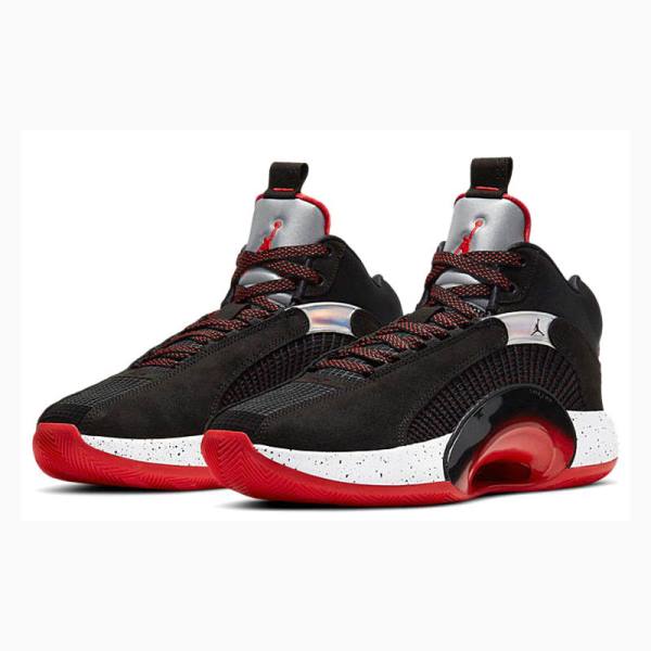 Nike Bred Basketbol Ayakkabısı Air Jordan 35 Erkek Siyah Kırmızı Beyaz | JD-453LK