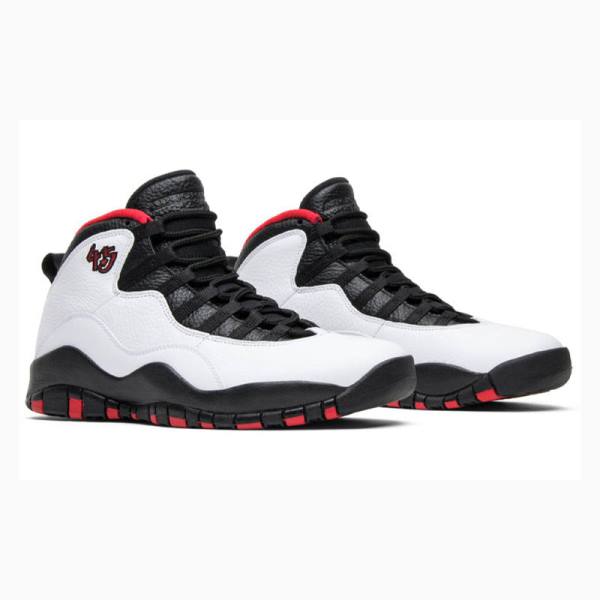 Nike Double Nickel Basketbol Ayakkabısı Air Jordan 10 Erkek Beyaz Siyah | JD-951JY