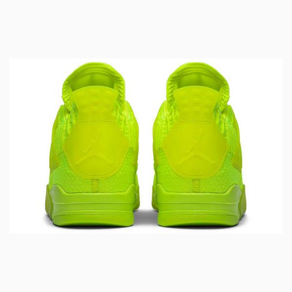 Nike Flyknit Volt Basketbol Ayakkabısı Air Jordan 4 Erkek Yeşil | JD-340YT