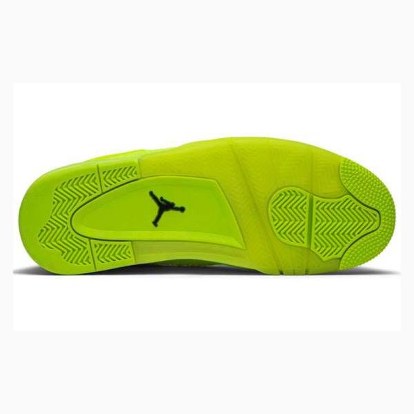 Nike Flyknit Volt Basketbol Ayakkabısı Air Jordan 4 Erkek Yeşil | JD-340YT