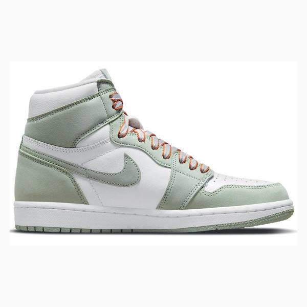 Nike High OG Seafoam Basketbol Ayakkabısı Air Jordan 1 Kadın Beyaz Yeşil | JD-396QG