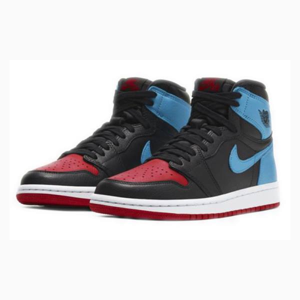 Nike High OG UNC To Chicago Basketbol Ayakkabısı Air Jordan 1 Kadın Siyah Mavi | JD-762WM