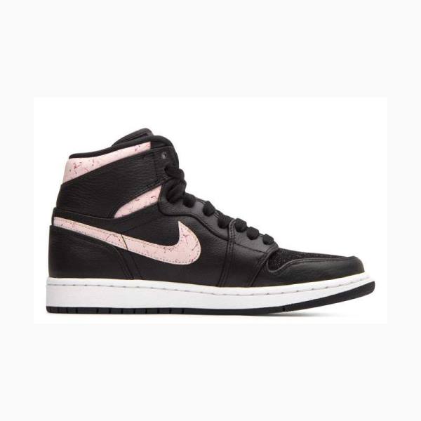 Nike High PREM Silt Basketbol Ayakkabısı Air Jordan 1 Kadın Siyah Pembe | JD-036LF