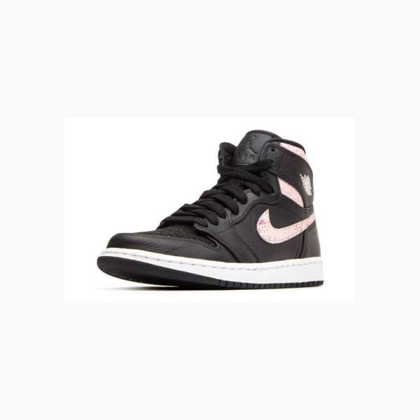 Nike High PREM Silt Basketbol Ayakkabısı Air Jordan 1 Kadın Siyah Pembe | JD-036LF