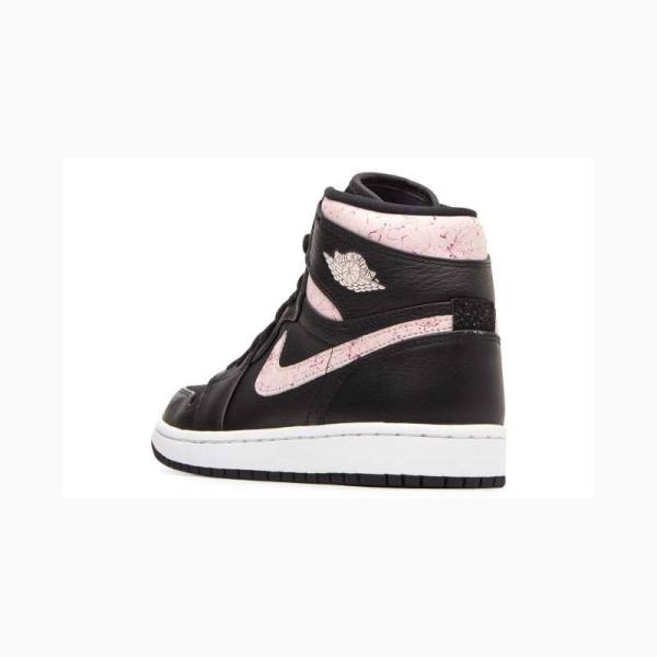 Nike High PREM Silt Basketbol Ayakkabısı Air Jordan 1 Kadın Siyah Pembe | JD-036LF