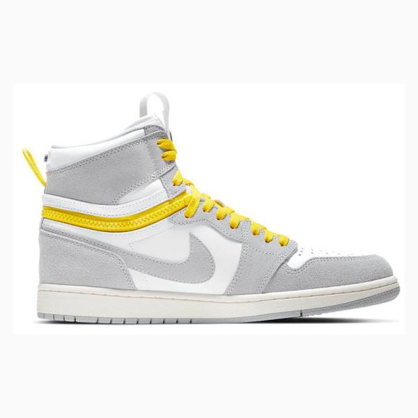 Nike High Switch Basketbol Ayakkabısı Air Jordan 1 Erkek Beyaz Gri Sarı | JD-089PY