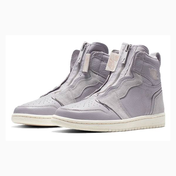 Nike High Zip Basketbol Ayakkabısı Air Jordan 1 Kadın Gri | JD-923LD