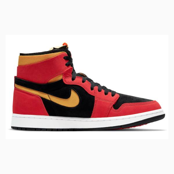 Nike High Zoom Air CMFT Chile Basketbol Ayakkabısı Air Jordan 1 Erkek Kırmızı Sarı | JD-490BT