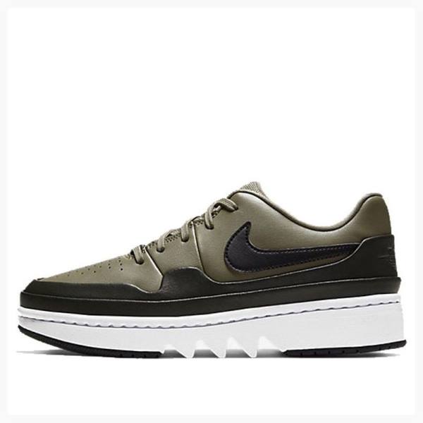 Nike Jester XX Low \'Trooper\' Spor Ayakkabı Air Jordan 1 Kadın Yeşil Siyah | JD-615TA