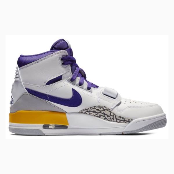 Nike Legacy 312 Lakers Basketbol Ayakkabısı Air Jordan Erkek Beyaz Mor | JD-269DA