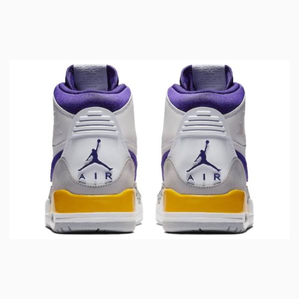 Nike Legacy 312 Lakers Basketbol Ayakkabısı Air Jordan Erkek Beyaz Mor | JD-269DA