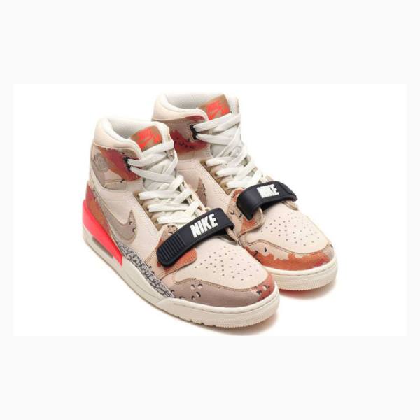 Nike Legacy 312 Sail Desert Camo Infrared Basketbol Ayakkabısı Air Jordan Erkek Kahverengi Kırmızı | JD-451XP