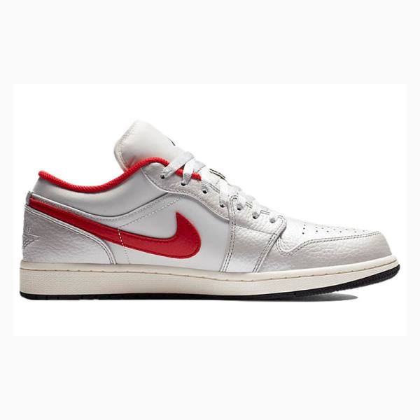 Nike Low 'Night Parça' Spor Ayakkabı Air Jordan 1 Erkek Beyaz Kırmızı | JD-617NB