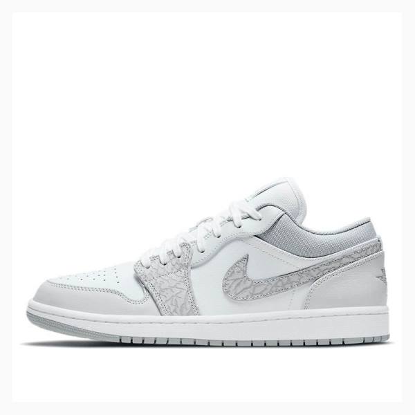 Nike Low Premium \'Elephant Print\' Smoke Elephant Spor Ayakkabı Air Jordan 1 Erkek Gri | JD-462FW