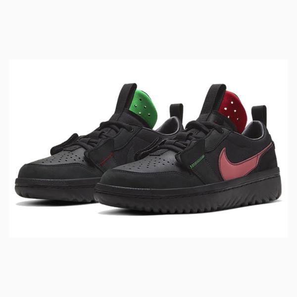 Nike Low React Fearless Spor Ayakkabı Air Jordan 1 Erkek Siyah | JD-654BO