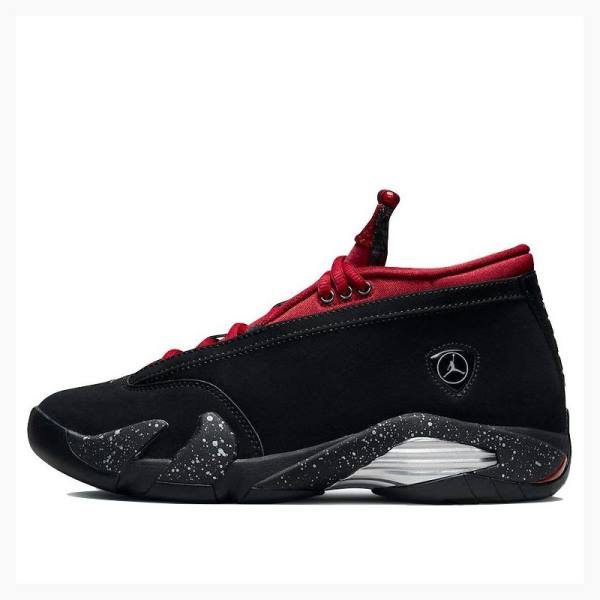 Nike Low Red Lipstick Spor Ayakkabı Air Jordan 14 Kadın Siyah Kırmızı | JD-846BW