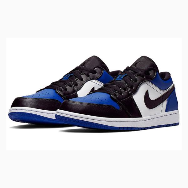 Nike Low Royal Burunlu Spor Ayakkabı Air Jordan 1 Erkek Siyah Mavi | JD-285GT