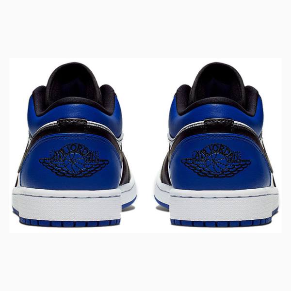 Nike Low Royal Burunlu Spor Ayakkabı Air Jordan 1 Erkek Siyah Mavi | JD-285GT