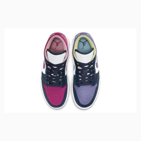 Nike Low SE Mismatched - Purple Magenta Spor Ayakkabı Air Jordan 1 Kadın Renkli | JD-647HU