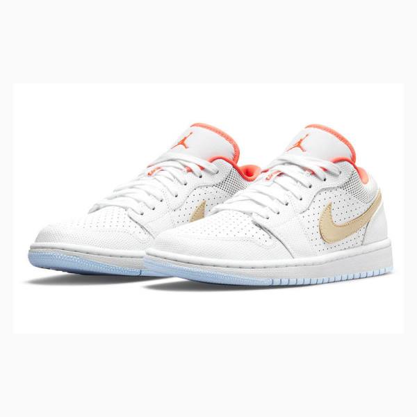 Nike Low SE 'White Sesame' Spor Ayakkabı Air Jordan 1 Kadın Beyaz Altın | JD-120UE