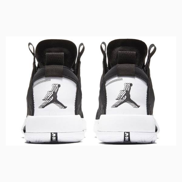 Nike Metallic Silver Basketbol Ayakkabısı Air Jordan 34 Erkek Siyah Beyaz | JD-518UG