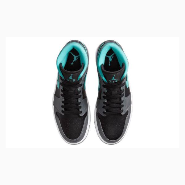 Nike Mid Cut Aqua Basketbol Ayakkabısı Air Jordan 1 Erkek Gri Yeşil | JD-479YL