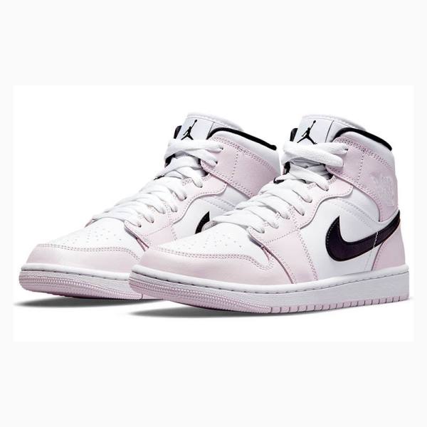 Nike Mid Cut Barely Basketbol Ayakkabısı Air Jordan 1 Kadın Pembe | JD-489WR