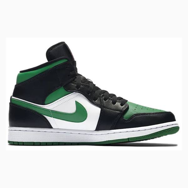 Nike Mid Cut Basketbol Ayakkabısı Air Jordan 1 Erkek Siyah Yeşil | JD-059DM