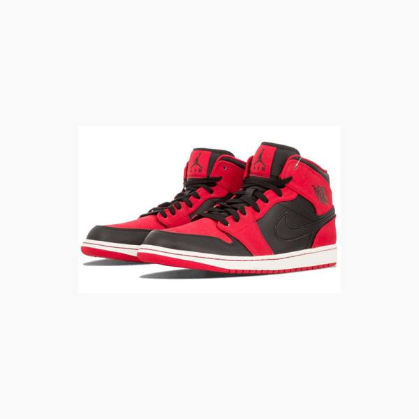 Nike Mid Cut Basketbol Ayakkabısı Air Jordan 1 Erkek Kırmızı Siyah | JD-923NS