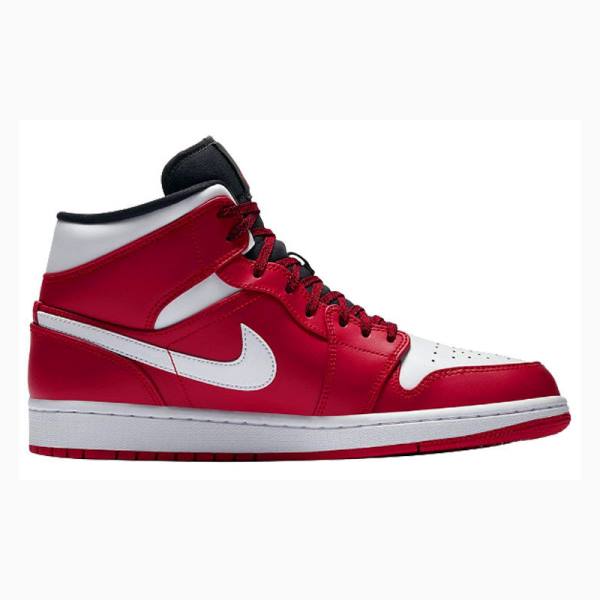 Nike Mid Cut Chicago Basketbol Ayakkabısı Air Jordan 1 Erkek Beyaz Kırmızı | JD-641BP