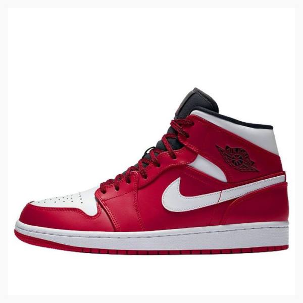 Nike Mid Cut Chicago Basketbol Ayakkabısı Air Jordan 1 Erkek Beyaz Kırmızı | JD-641BP