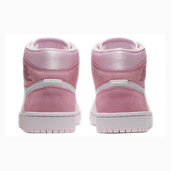 Nike Mid Cut Dijital Basketbol Ayakkabısı Air Jordan 1 Kadın Pembe | JD-856XE