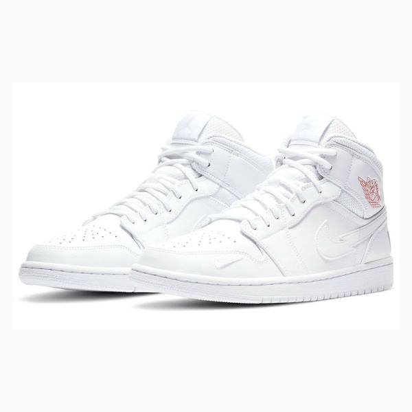 Nike Mid Cut Euro Tour Basketbol Ayakkabısı Air Jordan 1 Erkek Beyaz | JD-940KI